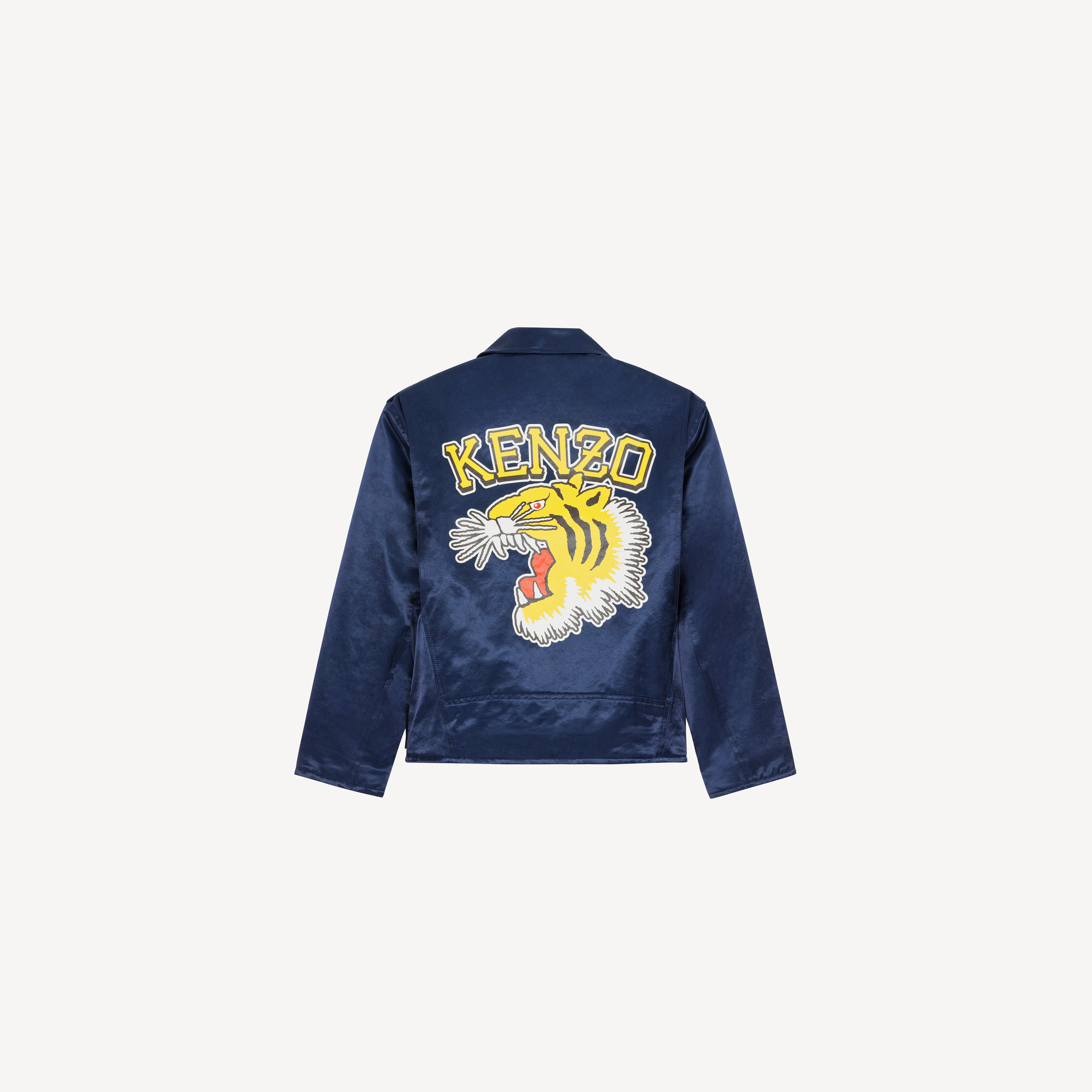 Kenzo 'tiger Varsity' Biker Jacket Dark Blue Mens | ModeSens